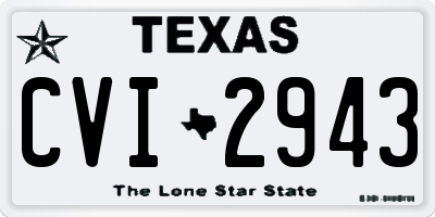 TX license plate CVI2943