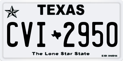 TX license plate CVI2950