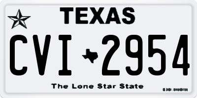 TX license plate CVI2954