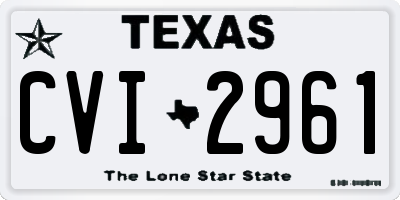 TX license plate CVI2961