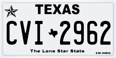 TX license plate CVI2962