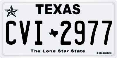TX license plate CVI2977