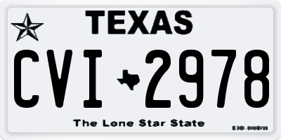 TX license plate CVI2978
