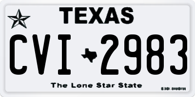 TX license plate CVI2983