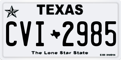 TX license plate CVI2985
