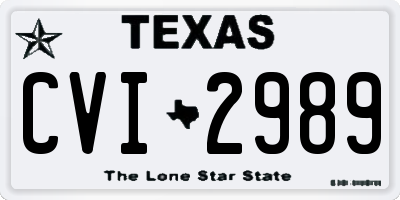 TX license plate CVI2989