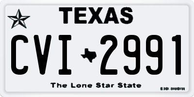 TX license plate CVI2991
