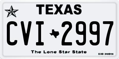 TX license plate CVI2997