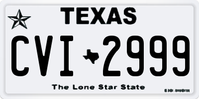 TX license plate CVI2999