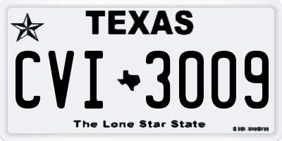 TX license plate CVI3009