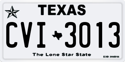 TX license plate CVI3013