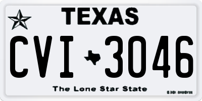 TX license plate CVI3046