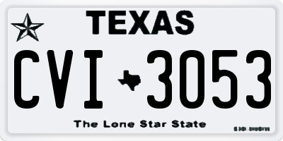 TX license plate CVI3053