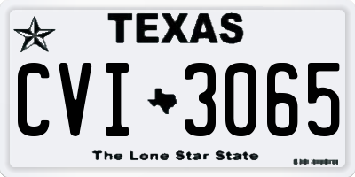 TX license plate CVI3065