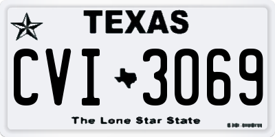 TX license plate CVI3069