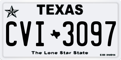 TX license plate CVI3097
