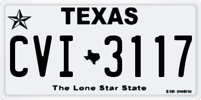TX license plate CVI3117