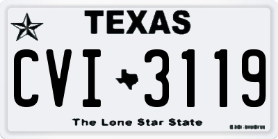 TX license plate CVI3119