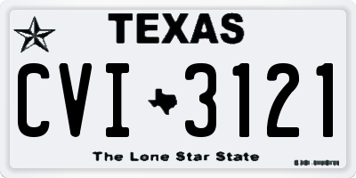 TX license plate CVI3121