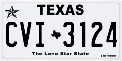 TX license plate CVI3124