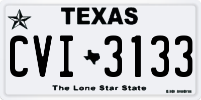 TX license plate CVI3133