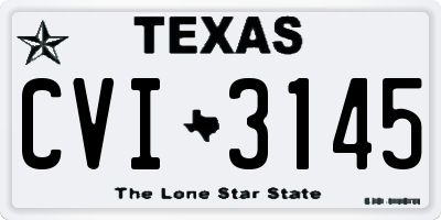 TX license plate CVI3145