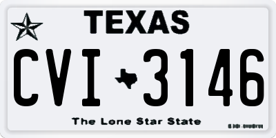 TX license plate CVI3146