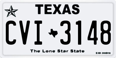 TX license plate CVI3148