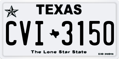 TX license plate CVI3150