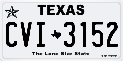 TX license plate CVI3152