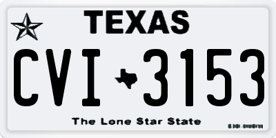 TX license plate CVI3153