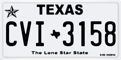 TX license plate CVI3158