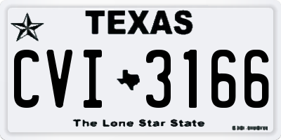 TX license plate CVI3166