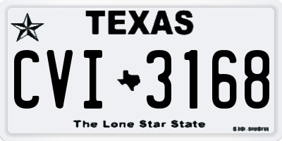 TX license plate CVI3168