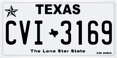 TX license plate CVI3169