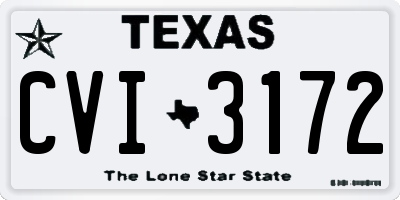 TX license plate CVI3172