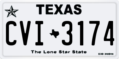 TX license plate CVI3174