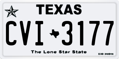 TX license plate CVI3177