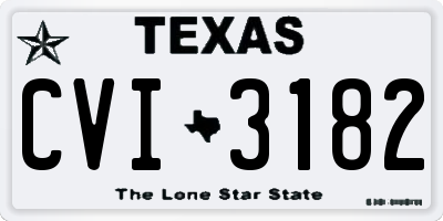 TX license plate CVI3182