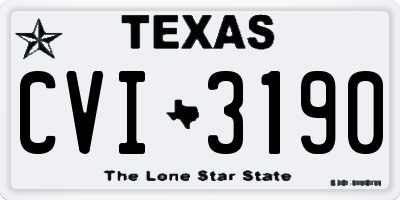 TX license plate CVI3190
