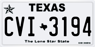 TX license plate CVI3194