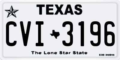 TX license plate CVI3196