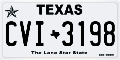 TX license plate CVI3198