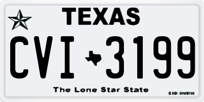 TX license plate CVI3199