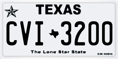 TX license plate CVI3200