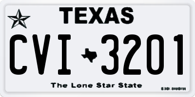 TX license plate CVI3201