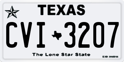 TX license plate CVI3207