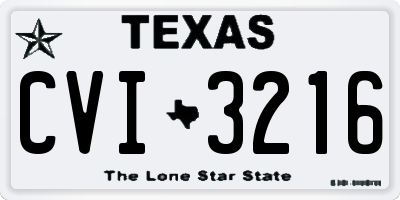 TX license plate CVI3216