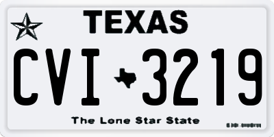 TX license plate CVI3219
