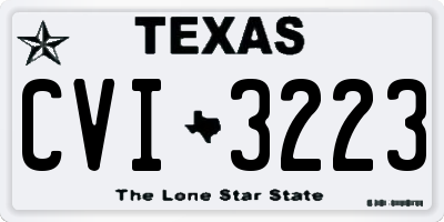 TX license plate CVI3223